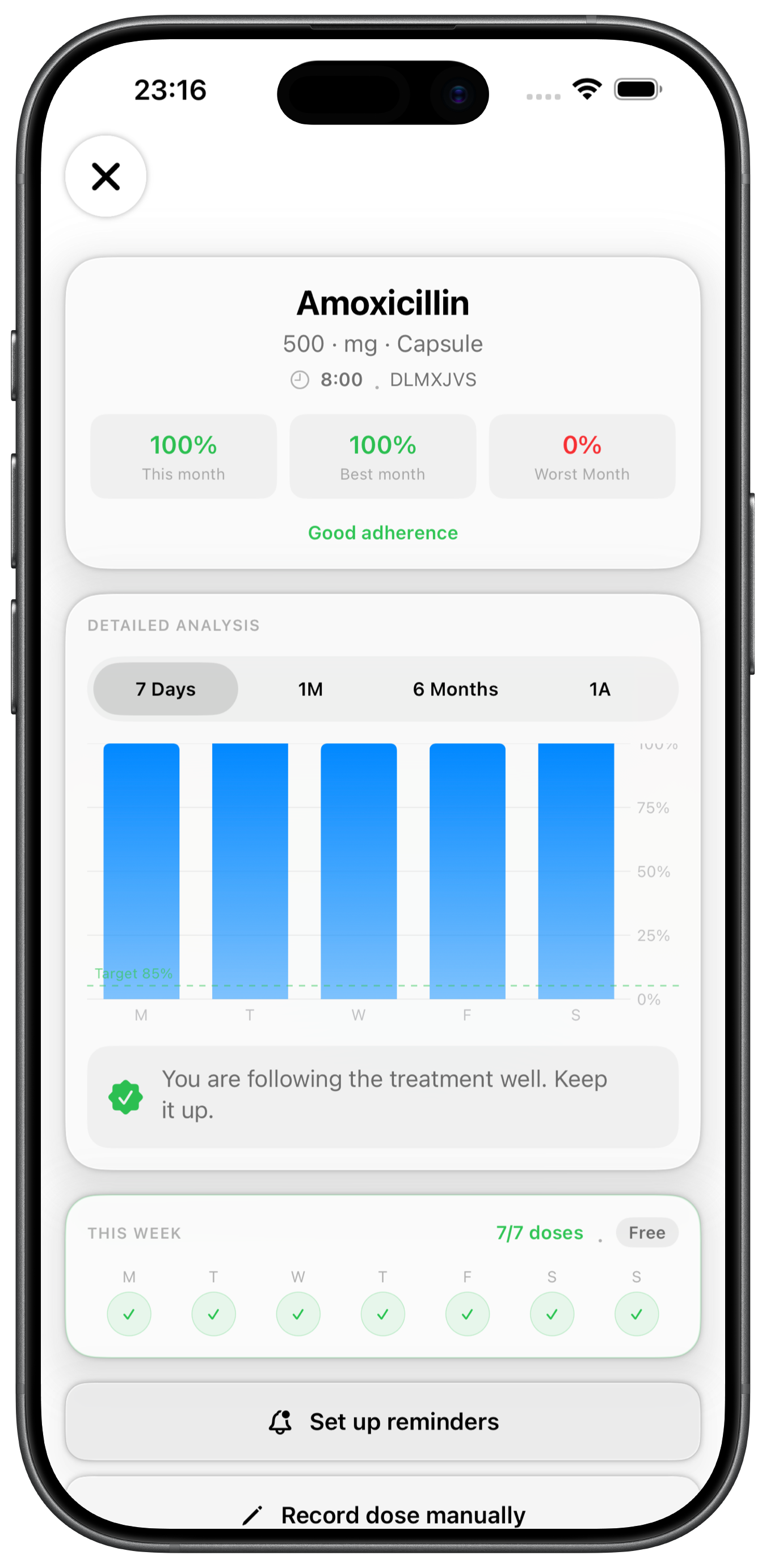 PillRem adherence tracking